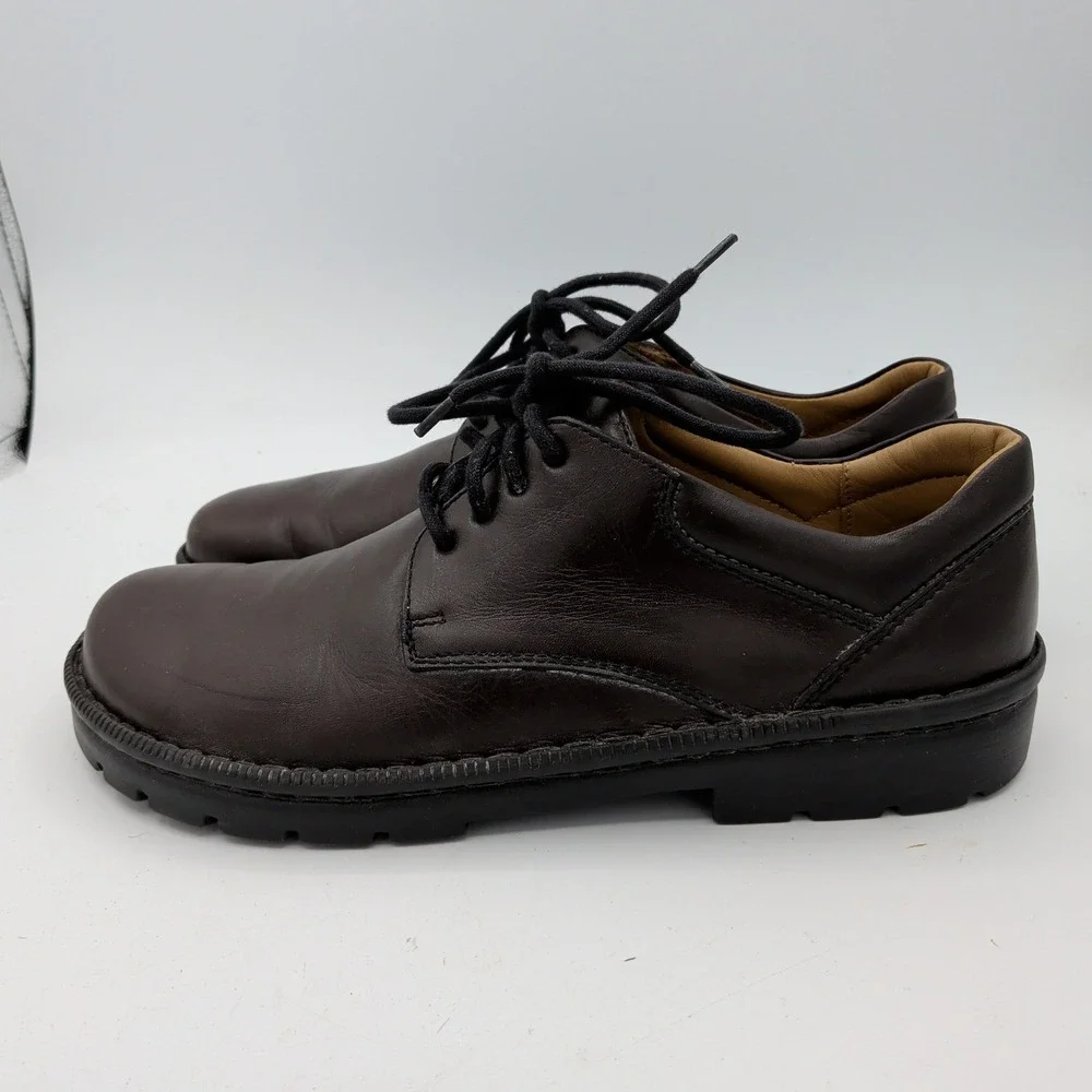Birkenstock Footprints Oxford Mens EU 44 US 11 Brown Leather Lace Up Derby Shoes